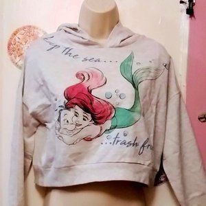 Disney Princess (Girls XL) The Little Mermaid Ariel Cropped Hoodie - NWOT